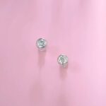 925 Silver Moissanite Earrings 5MM ZHF-E1358 - Image 4