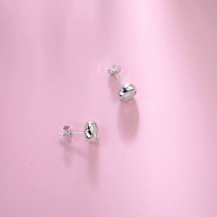 925 Silver Moissanite Earrings 5MM ZHF-E1358 - Image 5