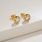 925 Silver Moissanite Earrings 5MM ZHF-E1360 - Image 2