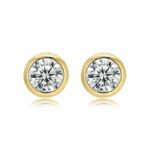 925 Silver Moissanite Earrings 5MM ZHF-E1360