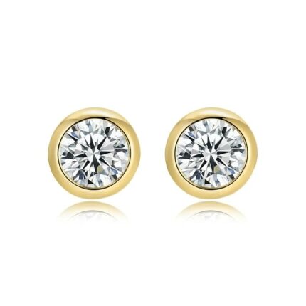 925 Silver Moissanite Earrings 5MM ZHF-E1360