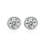 925 Silver Moissanite Earrings 6.5MM ZHF-E1358-1