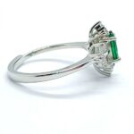 925 Silver Lab-Created Emerald Ring - Model A73-R2020874 - Image 4