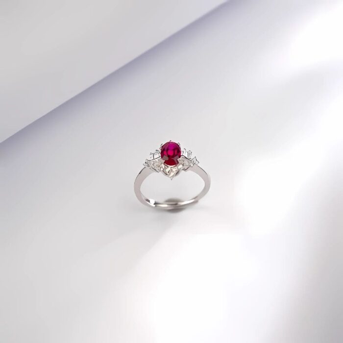Lab-Created Ruby Ring in 925 Silver - Model A73-R2020874R - Image 3