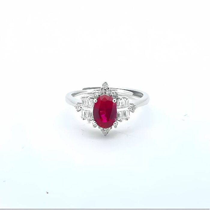 Lab-Created Ruby Ring in 925 Silver - Model A73-R2020874R - Image 4