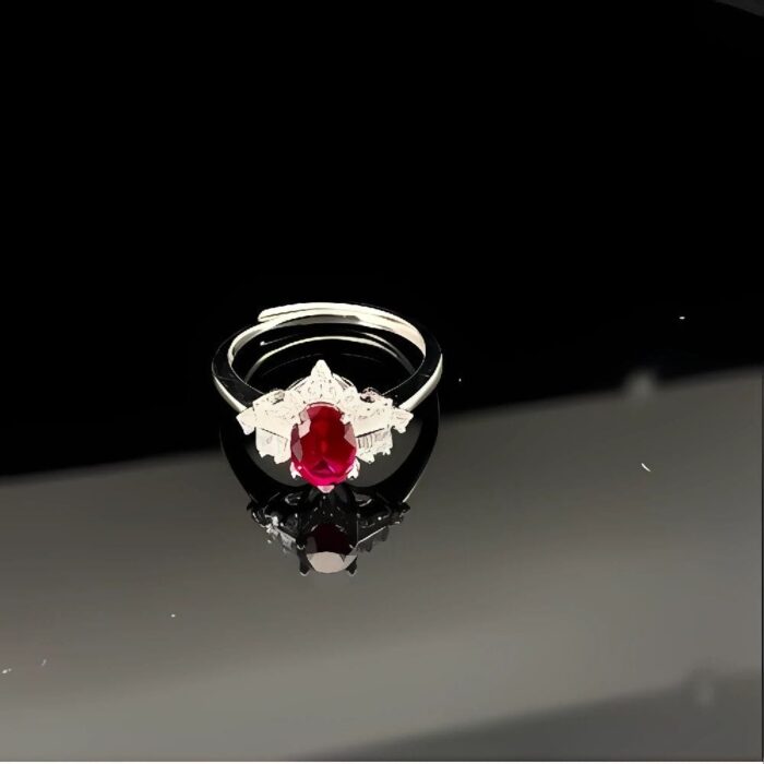 Lab-Created Ruby Ring in 925 Silver - Model A73-R2020874R - Image 5