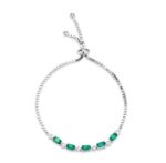 925 Silver Lab-Created Emerald Bracelet - Model A73-B2020423