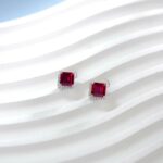 925 Silver Cultured Ruby Earrings A73-E2020866R - Image 3