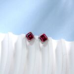925 Silver Cultured Ruby Earrings A73-E2020866R - Image 4