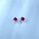 925 Silver Cultured Ruby Earrings A73-E2020866R - Image 5
