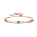 925 Silver Lab-Created Emerald Bracelet - Model B1917989R