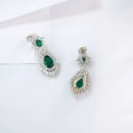 925 Silver Lab-Created Emerald Earrings - Model E0072 - Image 4