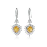 925 Silver Yellow Cubic Zirconia Earrings E0079Y