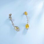 925 Silver Yellow Cubic Zirconia Earrings E0625Y - Image 5