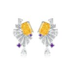 925 Silver Yellow Cubic Zirconia Earrings E0692Y