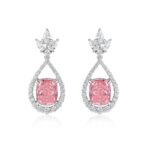 925 Silver Pink Cubic Zirconia Earrings ES2349C1-3