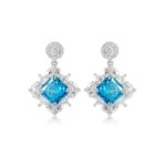 925 Silver Blue Cubic Zirconia Earrings ES2353C1F-2