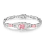 925 Silver Pink Cubic Zirconia Bracelet - Model L0348F