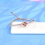 925 Silver Lab-Created Ruby Bracelet - Model L0962 - Image 5