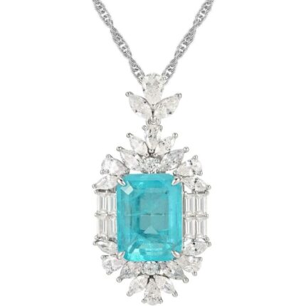 925 Silver Necklace P-015B Paraiba