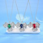 925 Silver Emerald Pendant - Model P0757 (Chain Not Included) - Image 3
