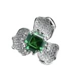 S925 Silver Green Garnet Ring - Model R-112 - Image 2