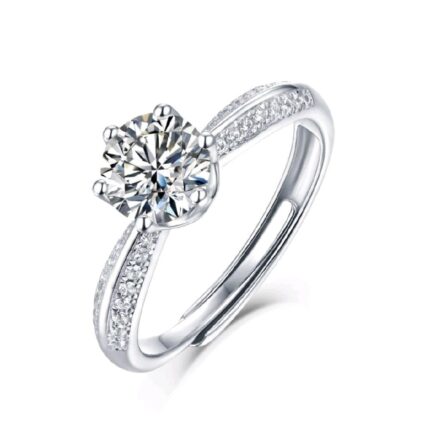 Moissanite Ring in 925 Silver - Model R00425-1