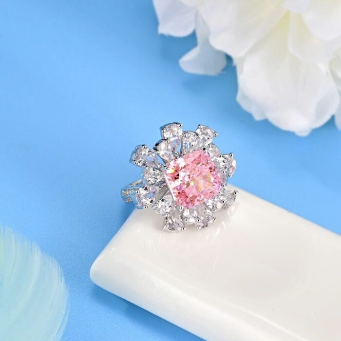 925 Silver Oxidized Pink Ring - Model R0263F - Image 2