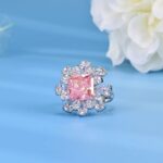 925 Silver Oxidized Pink Ring - Model R0263F - Image 3