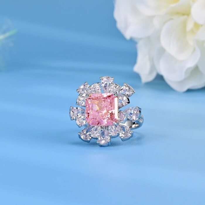 925 Silver Oxidized Pink Ring - Model R0263F - Image 3