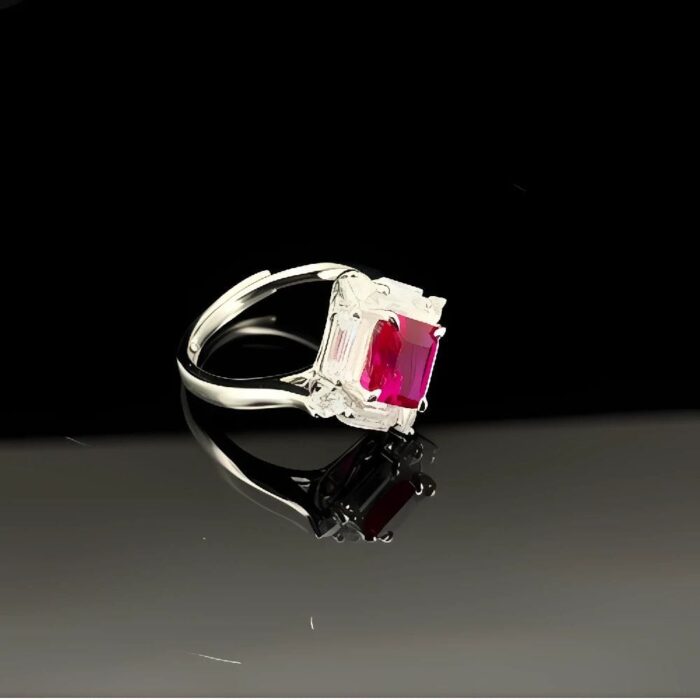 Lab-Created Ruby Ring in 925 Silver - Model R0644R - Image 6