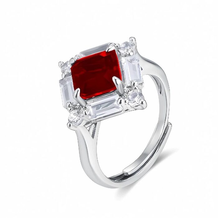 Lab-Created Ruby Ring in 925 Silver - Model R0644R - Image 1