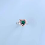Lab-Created Emerald Ring in 925 Silver - Model R1744 - Image 2