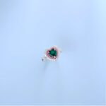 Lab-Created Emerald Ring in 925 Silver - Model R1744 - Image 3