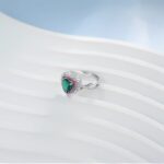 Lab-Created Emerald Ring in 925 Silver - Model R1744 - Image 5