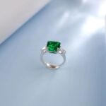 925 Silver Green Garnet Ring - Model ZHF-R1606 - Image 2