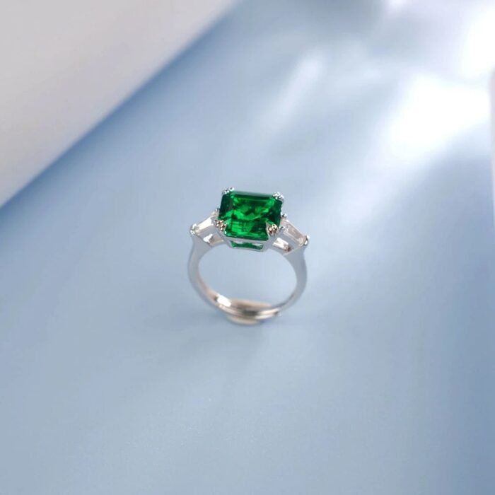 925 Silver Green Garnet Ring - Model ZHF-R1606 - Image 2