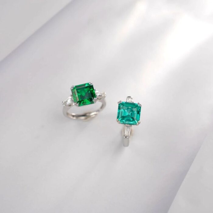 925 Silver Green Garnet Ring - Model ZHF-R1606 - Image 4
