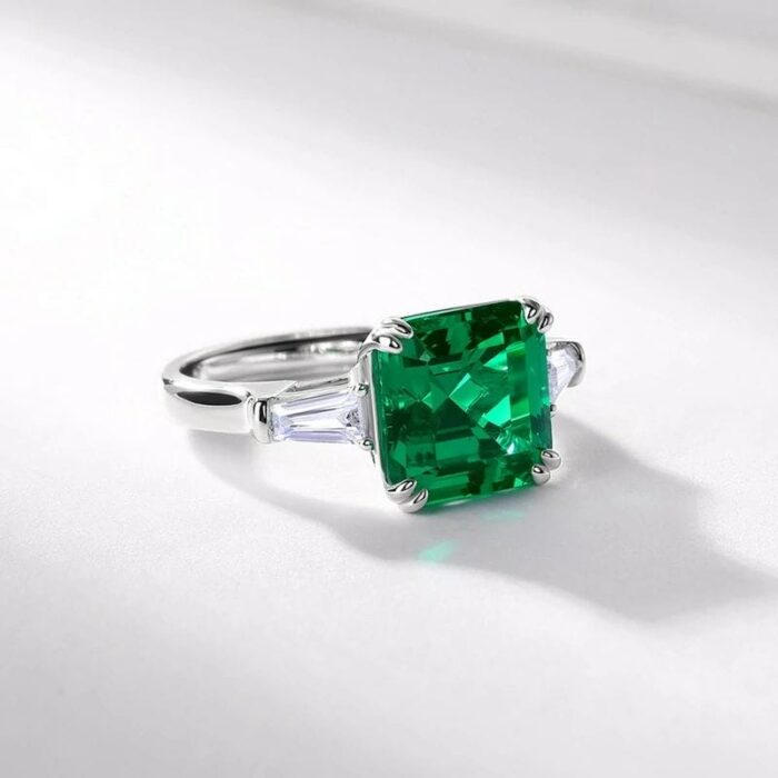 925 Silver Green Garnet Ring - Model ZHF-R1606 - Image 5