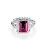 S925 Silver Lab-Created Ruby Ring - Model ZHF-R1630R