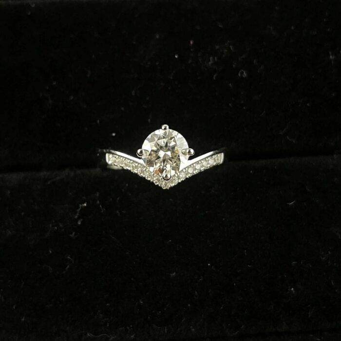 Moissanite Ring in 925 Silver - Model ZHF0114 - Image 4