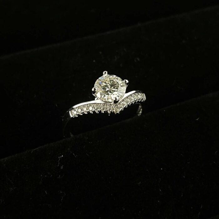 Moissanite Ring in 925 Silver - Model ZHF0114 - Image 5