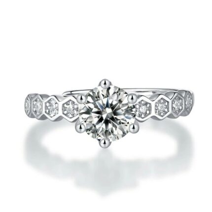 Moissanite Ring in 925 Silver - Model ZHF0116