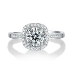 Open Moissanite Ring in 925 Silver - Model ZHF0117