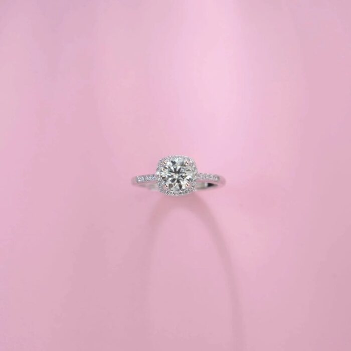 Open Moissanite Ring in 925 Silver - Model ZHF0117 - Image 2