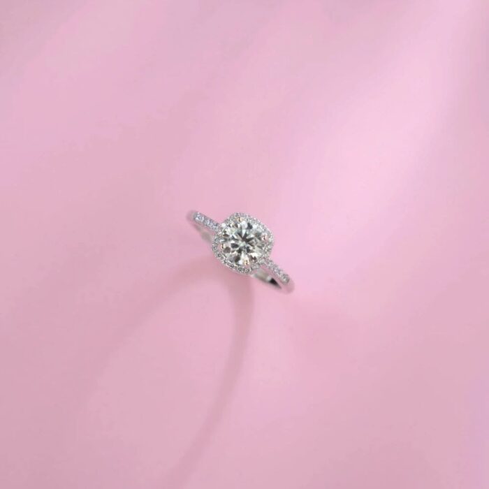 Open Moissanite Ring in 925 Silver - Model ZHF0117 - Image 3