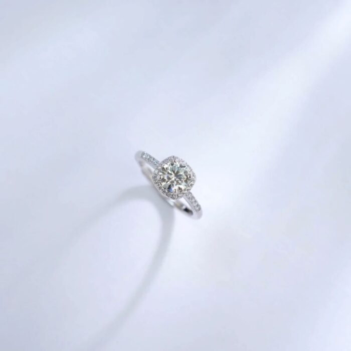 Open Moissanite Ring in 925 Silver - Model ZHF0117 - Image 4