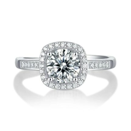 Open Moissanite Ring in 925 Silver - Model ZHF0117