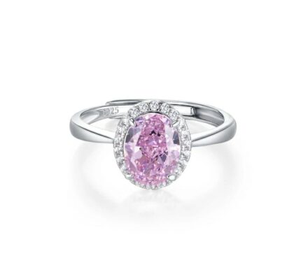 925 Silver Pink Cubic Zirconia Ring - Promotional Model ZHF0537F