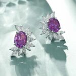 925 Silver Purple Cubic Zirconia Earrings ZHF—E0118 - Image 2